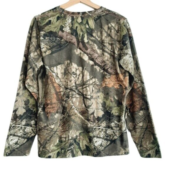 WALLS X MOSSY OAK | Camo Crewneck Long Shirt T-Shirt Tee Sz L - Picture 2 of 12